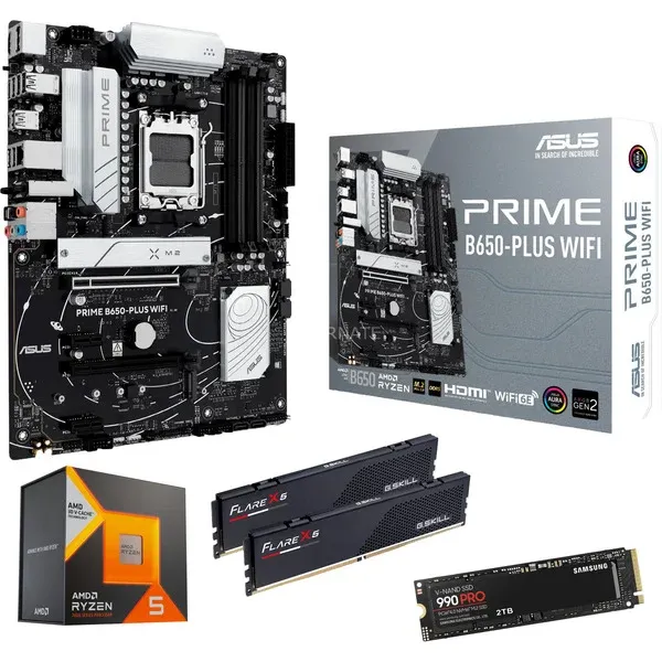 Upgrade Kit PRIME B650-PLUS WIFI + Ryzen 5 7500X3D + 32 GB + 2 TB PRO SSD