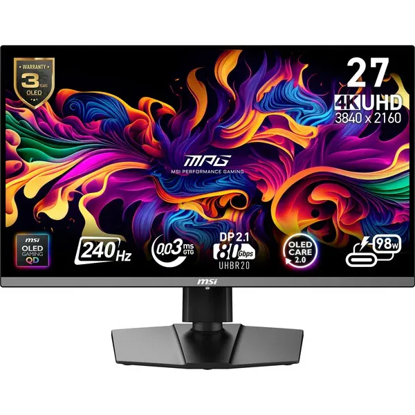 MSI MPG 272URX QD-OLED 26,5" 4K UHD gaming monitor